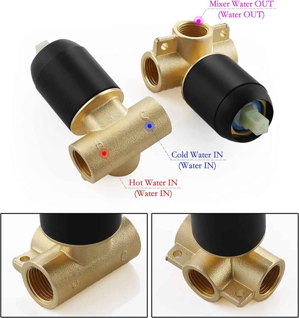 2 Hole Black Bathroom Sink Faucet Black Brass