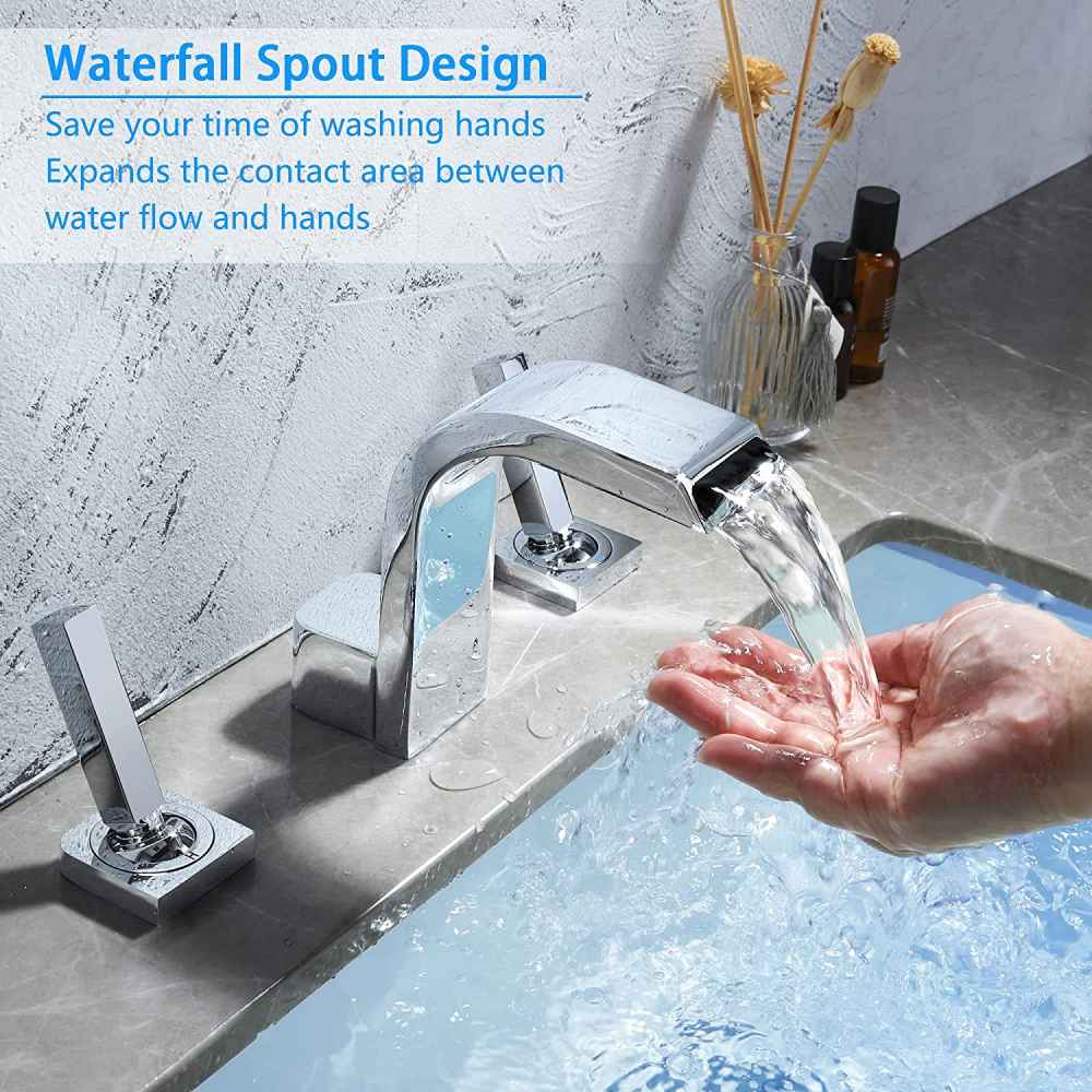3H8-in. Chrome Bathroom Sink Faucet Chrome Brass