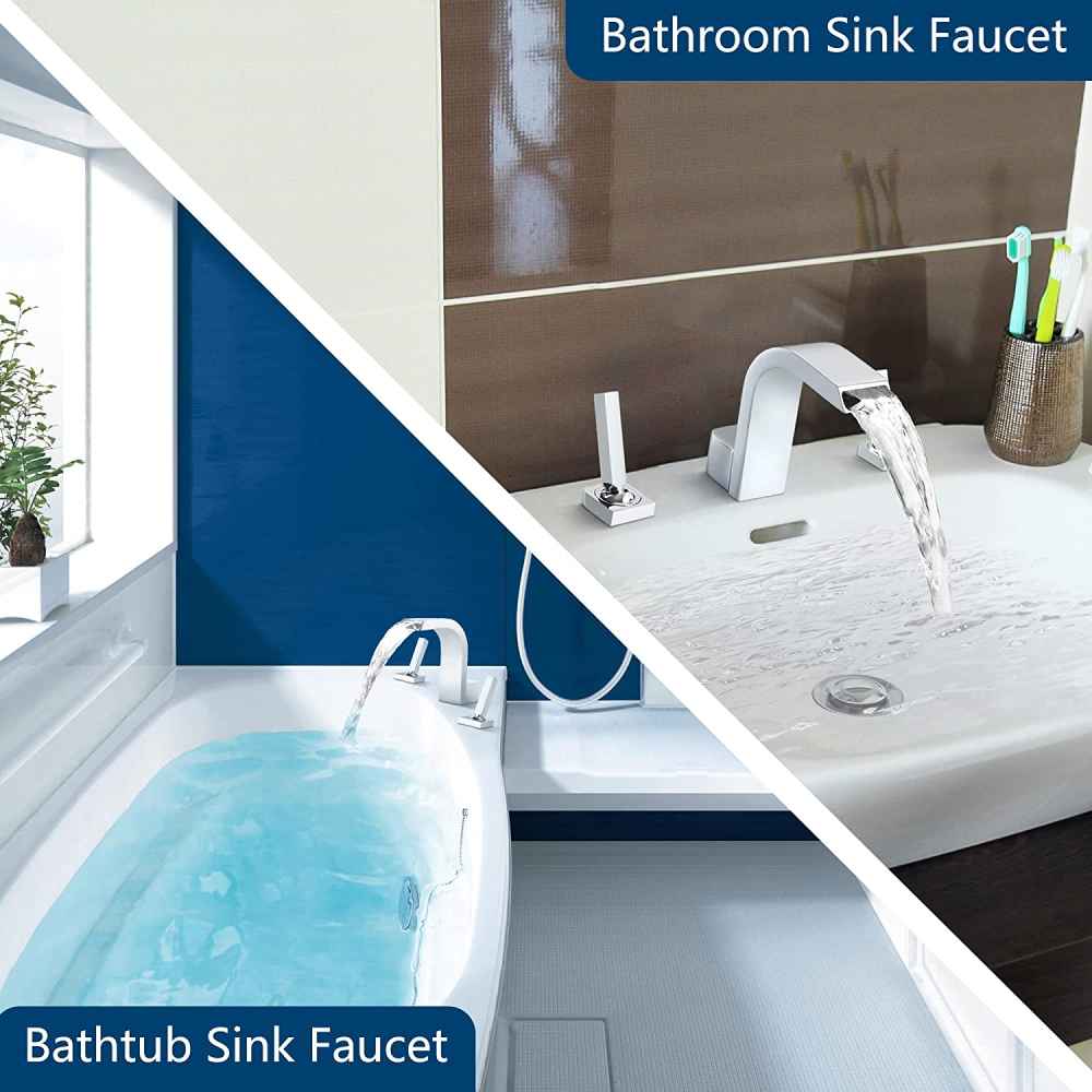 3H8-in. Chrome Bathroom Sink Faucet Chrome Brass