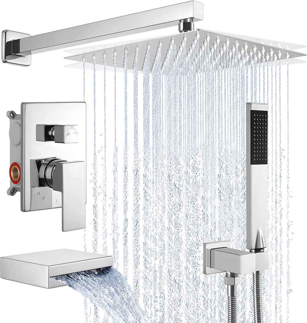 13.5-in. x 6.9-in. Shower Kit Chrome Brass CUPC