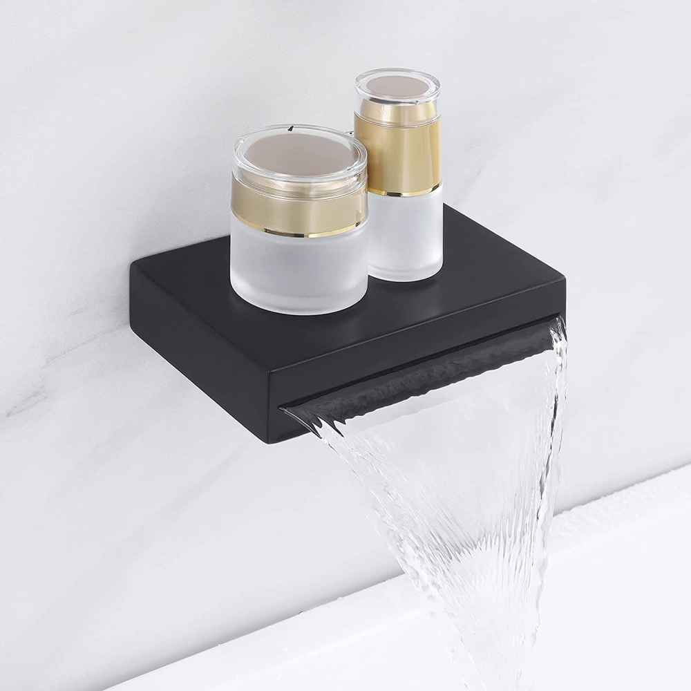 13.2-in. x 6.90-in. Shower Kit Matte Black Metal CUPC