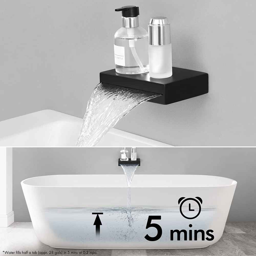 13.40-in. x 6.7-in. Shower Kit Matte Black Stainless Steel CUPC
