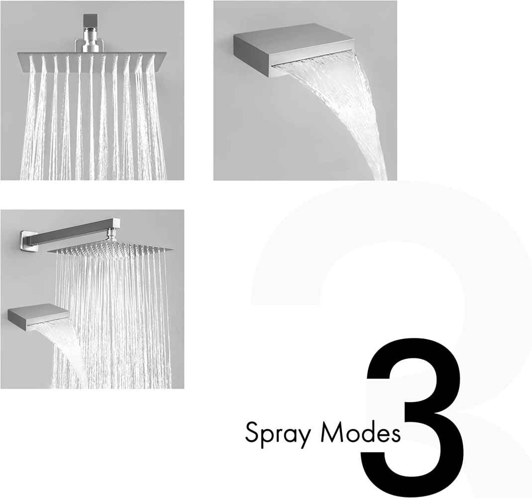 13.5-in. x 6.90-in. Shower Kit Brushed Nickel Stainless Steel CUPC