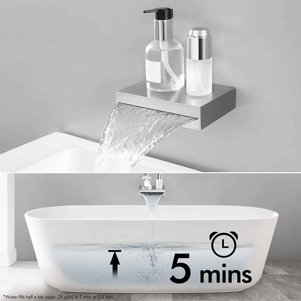 13.5-in. x 6.90-in. Shower Kit Brushed Nickel Stainless Steel CUPC