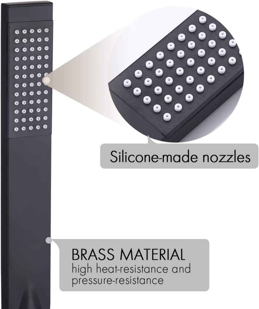 13.5-in. x 6.90-in. Shower Kit Matte Black Stainless Steel CUPC