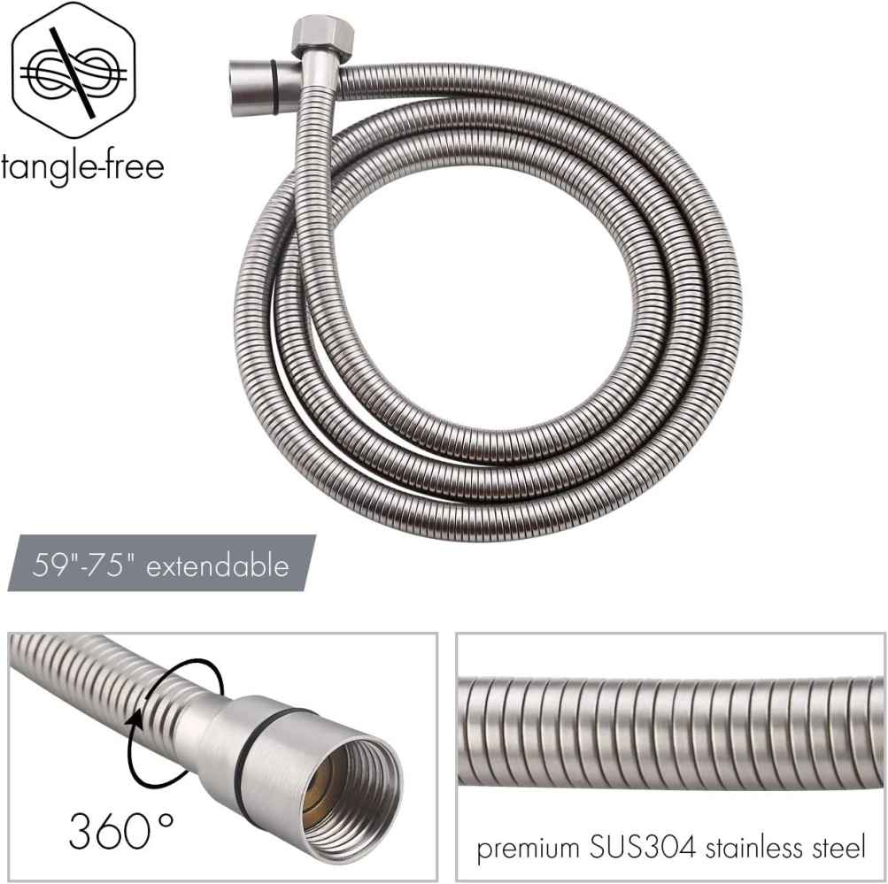 13.5-in. x 6.8-in. Shower Kit Brushed Nickel Stainless Steel CUPC