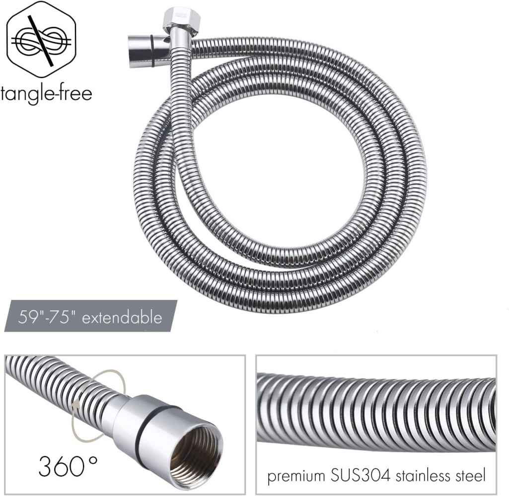 13.5-in. x 6.90-in. Shower Kit Polished Chrome Stainless Steel CUPC