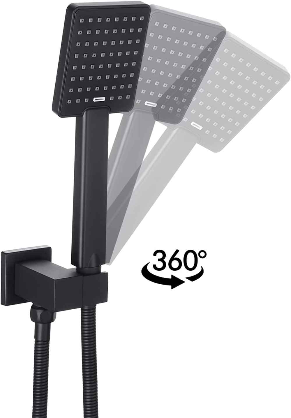13.5-in. x 6.70-in. Shower Kit Matte Black Stainless Steel CUPC