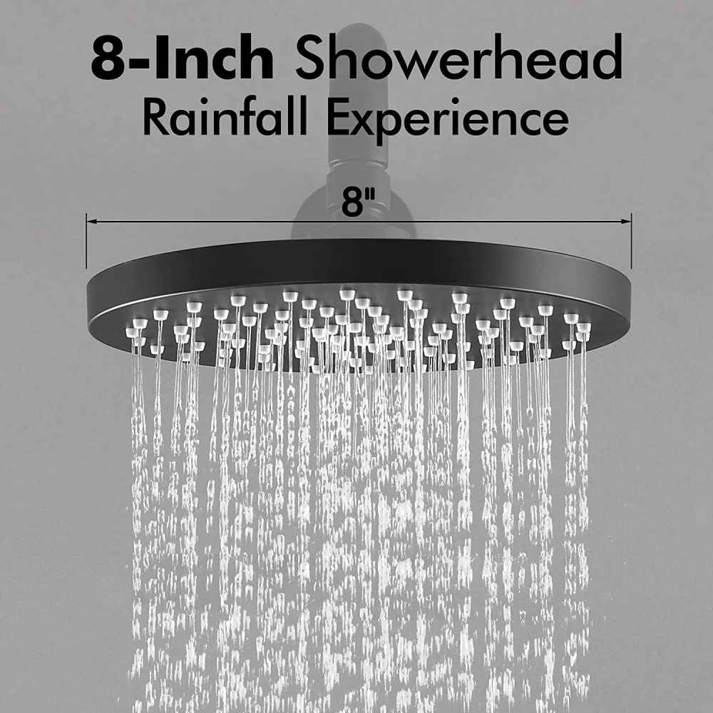 13.40-in. x 4-in. Shower Kit Matte Black Stainless Steel CUPC