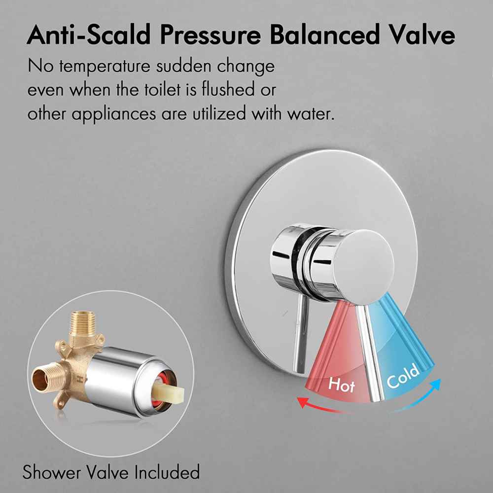 13.40-in. x 4-in. Shower Kit Polished Chrome Brass CUPC