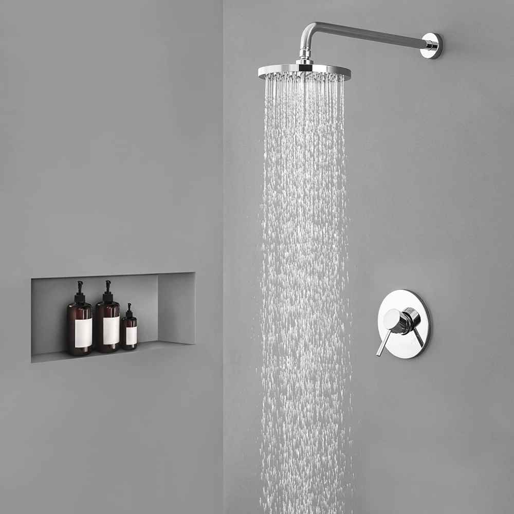 13.40-in. x 4-in. Shower Kit Polished Chrome Brass CUPC