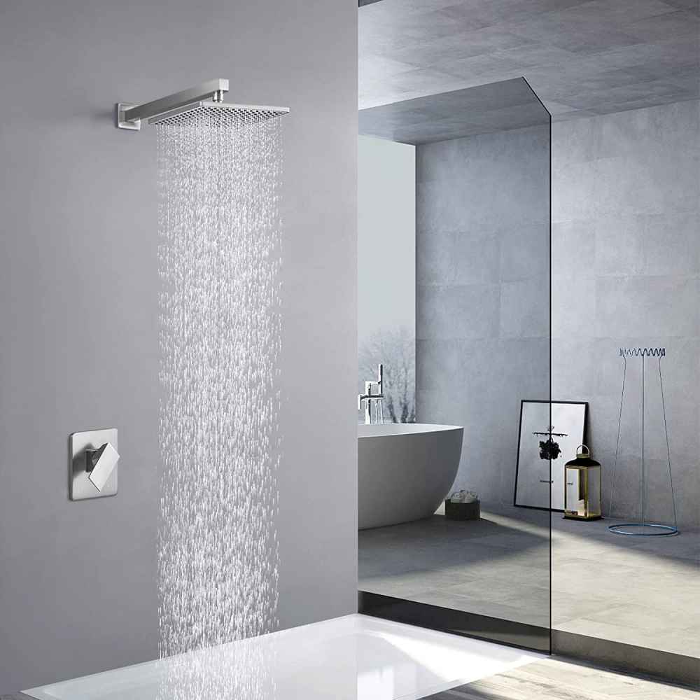 13.4-in. x 3.90-in. Shower Kit Brushed Stainless Steel Stainless Steel CUPC