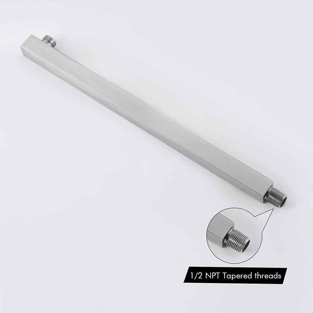 13.4-in. x 3.90-in. Shower Kit Brushed Stainless Steel Stainless Steel CUPC
