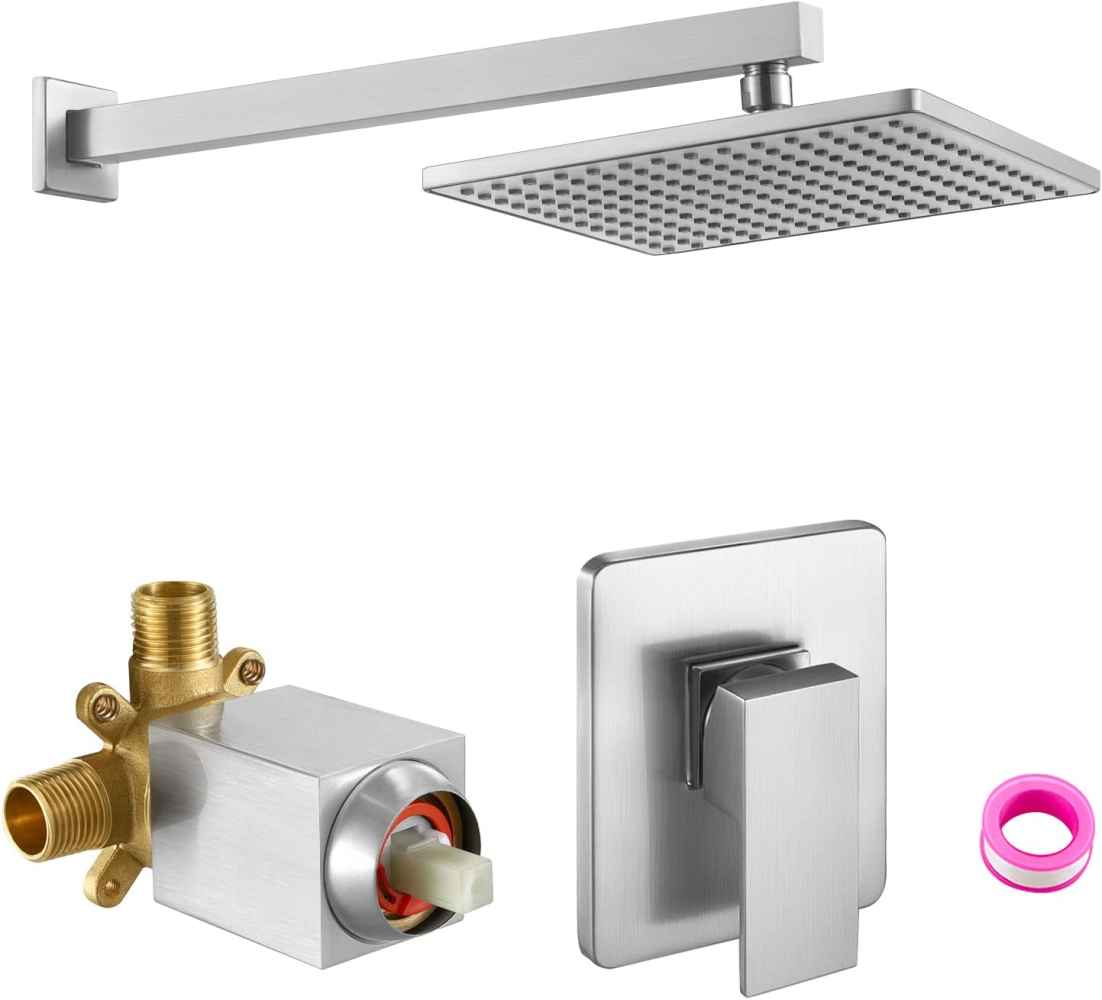 13.4-in. x 3.90-in. Shower Kit Brushed Stainless Steel Stainless Steel CUPC