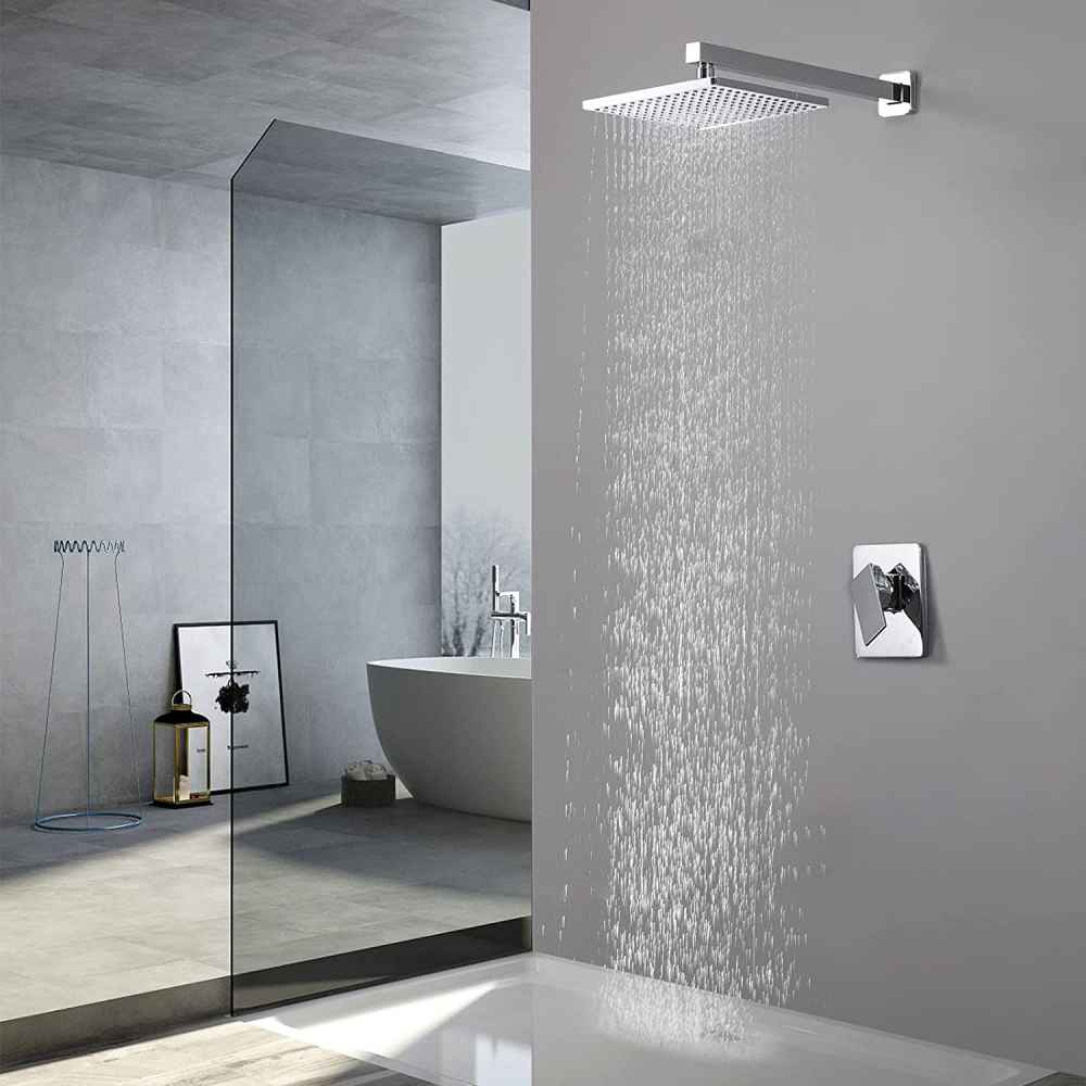 13.40-in. x 4.09-in. Shower Kit Chrome Metal CUPC