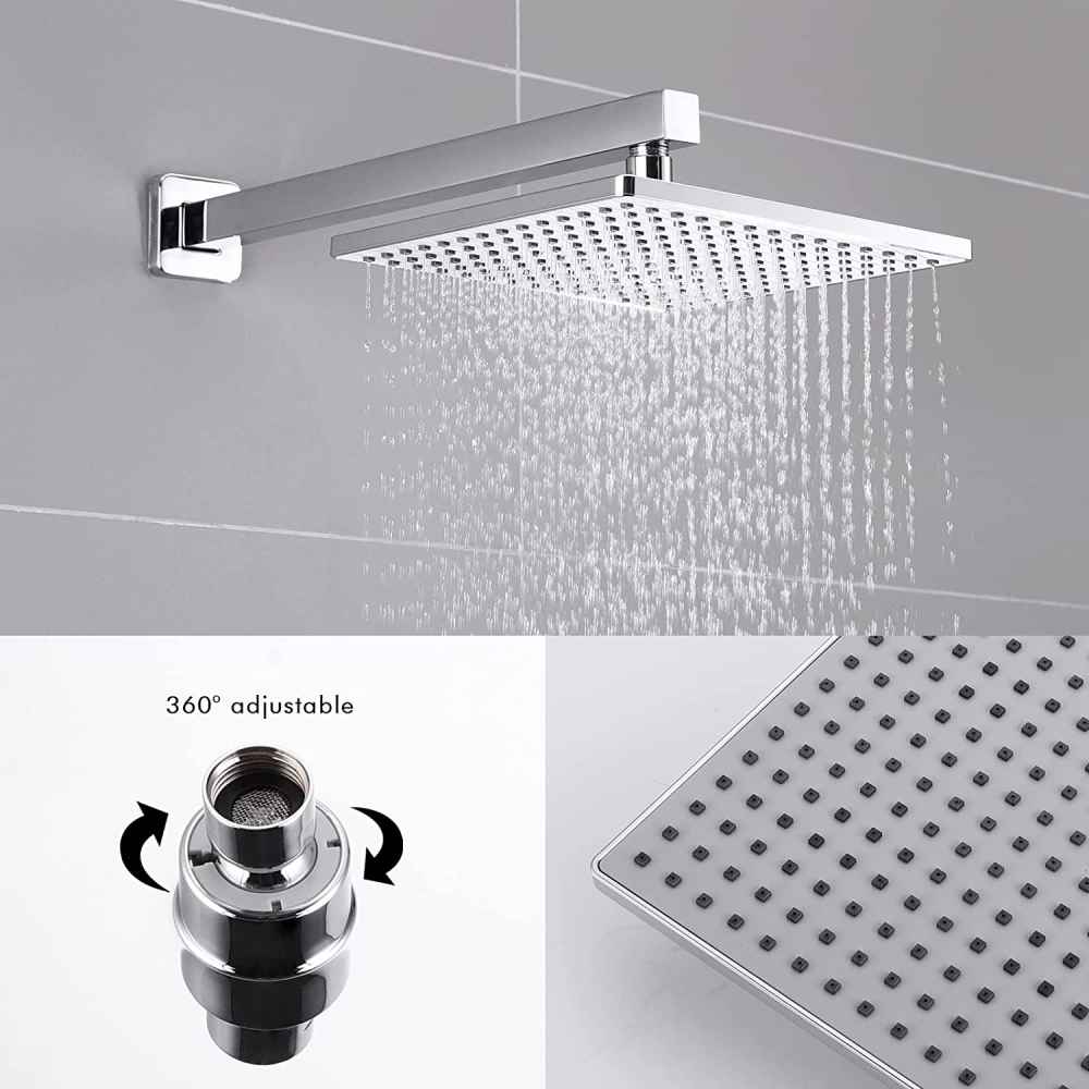 13.40-in. x 4.09-in. Shower Kit Chrome Metal CUPC