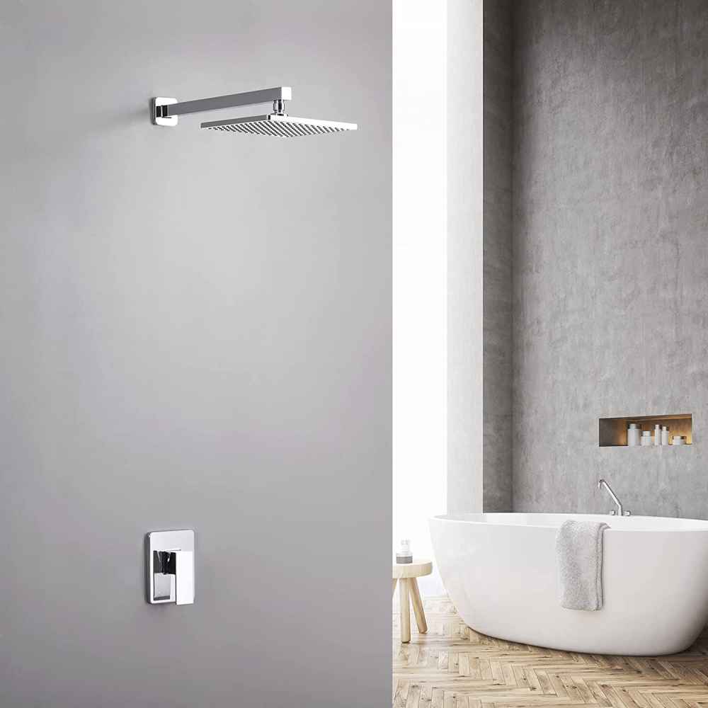 13.40-in. x 4.09-in. Shower Kit Chrome Metal CUPC