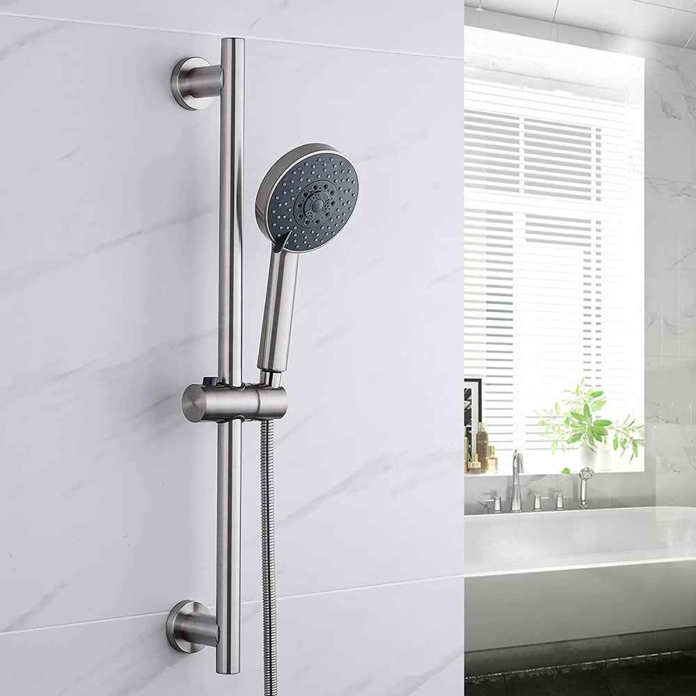 Brushed Stainless Steel Wall Mount Stainless Steel Round Shower Head
