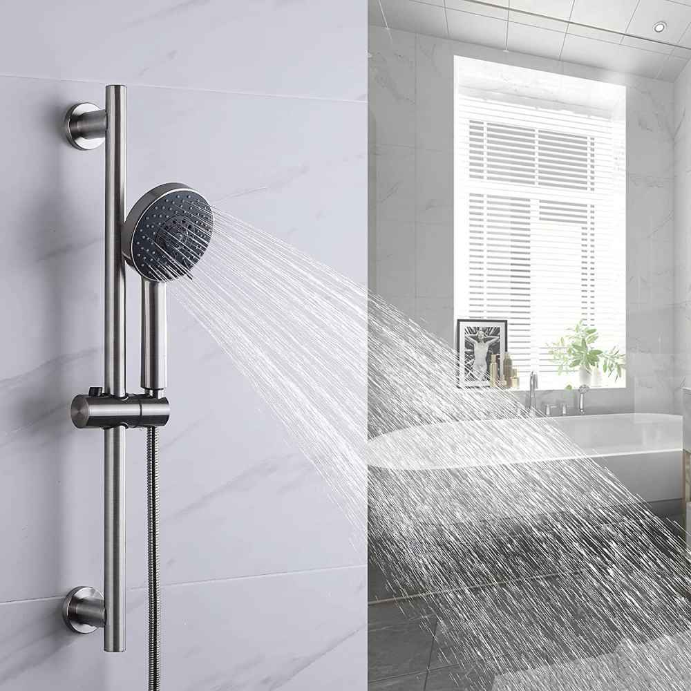 Brushed Stainless Steel Wall Mount Stainless Steel Round Shower Head