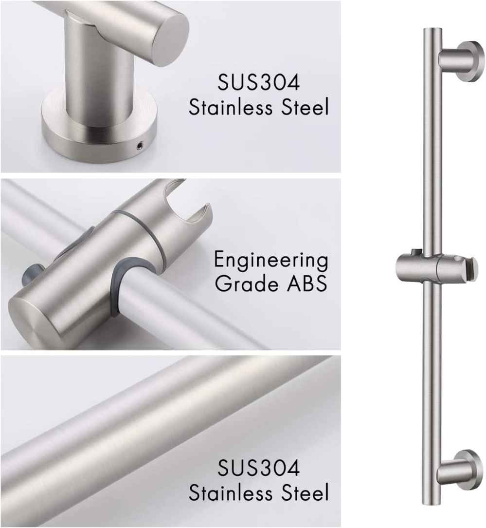 Brushed Stainless Steel Wall Mount Stainless Steel Round Shower Head