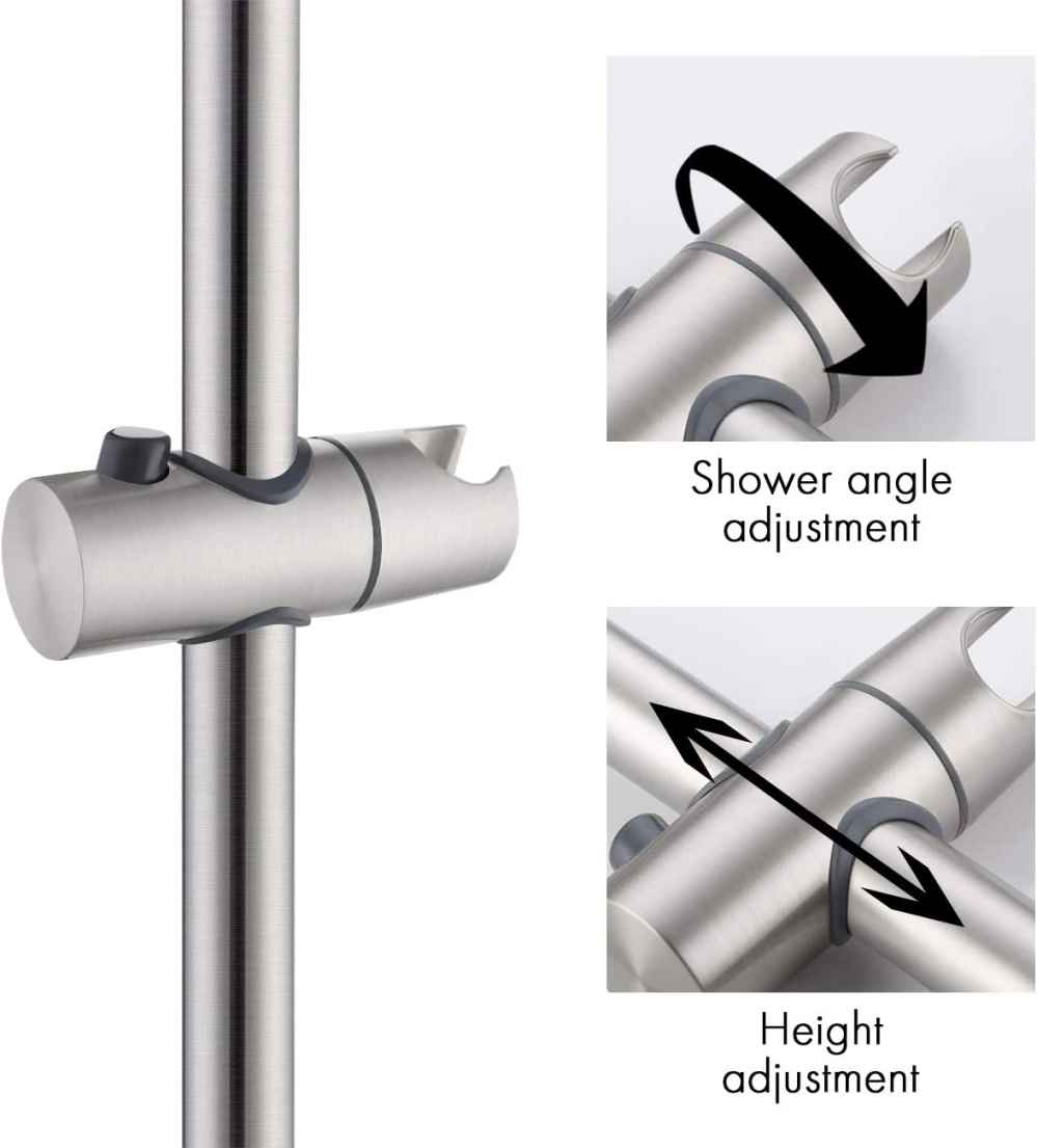 Brushed Stainless Steel Wall Mount Stainless Steel Round Shower Head