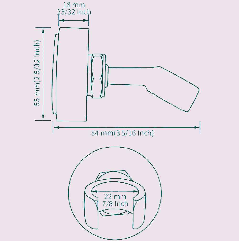 2.16 in. Stainless Steel Shower Head Bracket In Polished Chrome Stainless Steel CUPC
