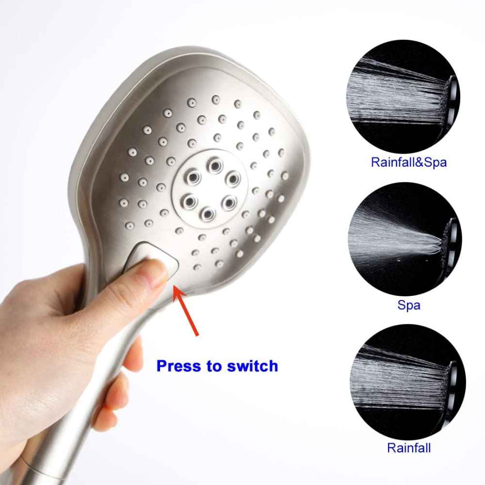 14.5-in. x 9.90-in. Shower Kit Brushed Nickel Stainless Steel CUPC