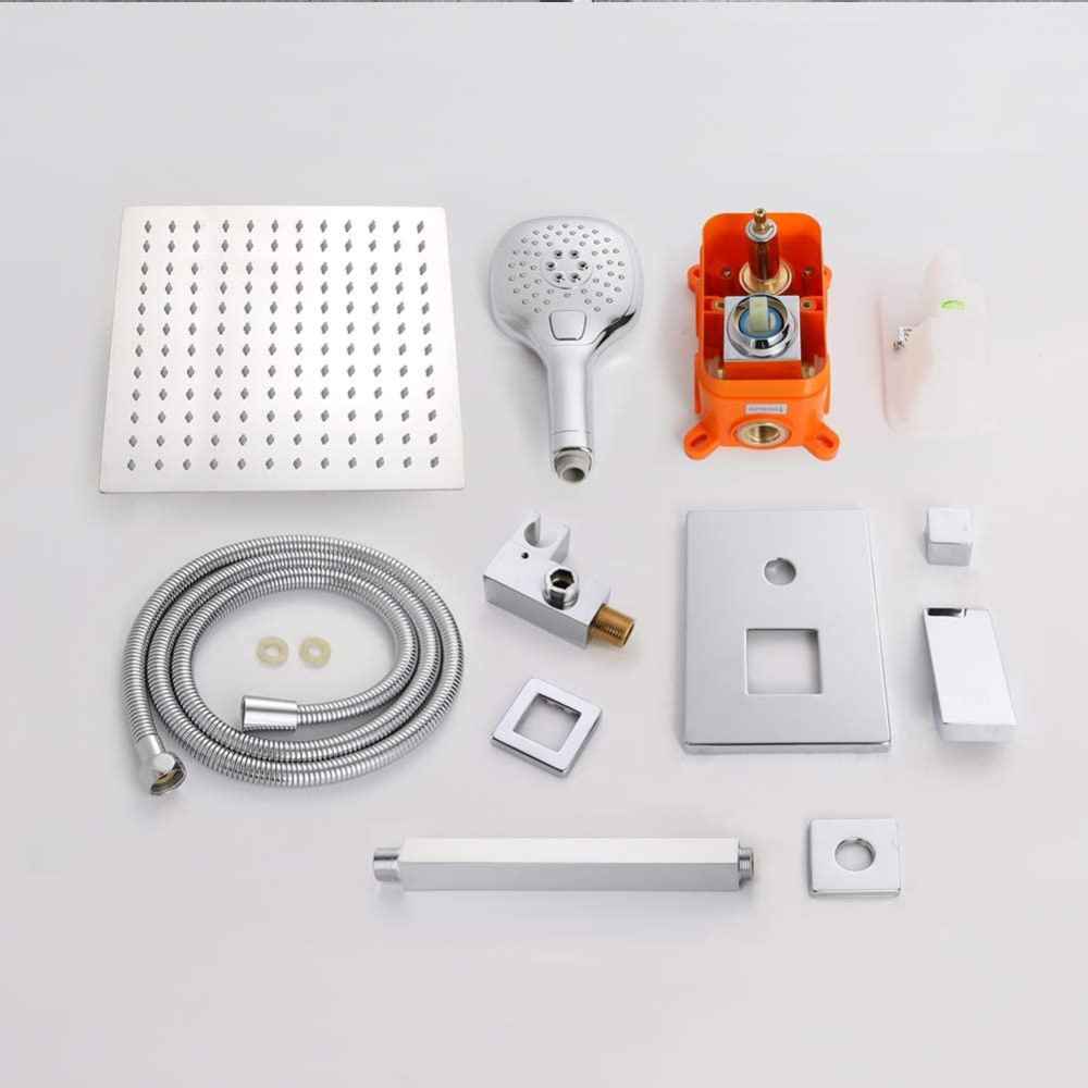 14.5-in. x 10-in. Shower Kit Chrome Stainless Steel CUPC