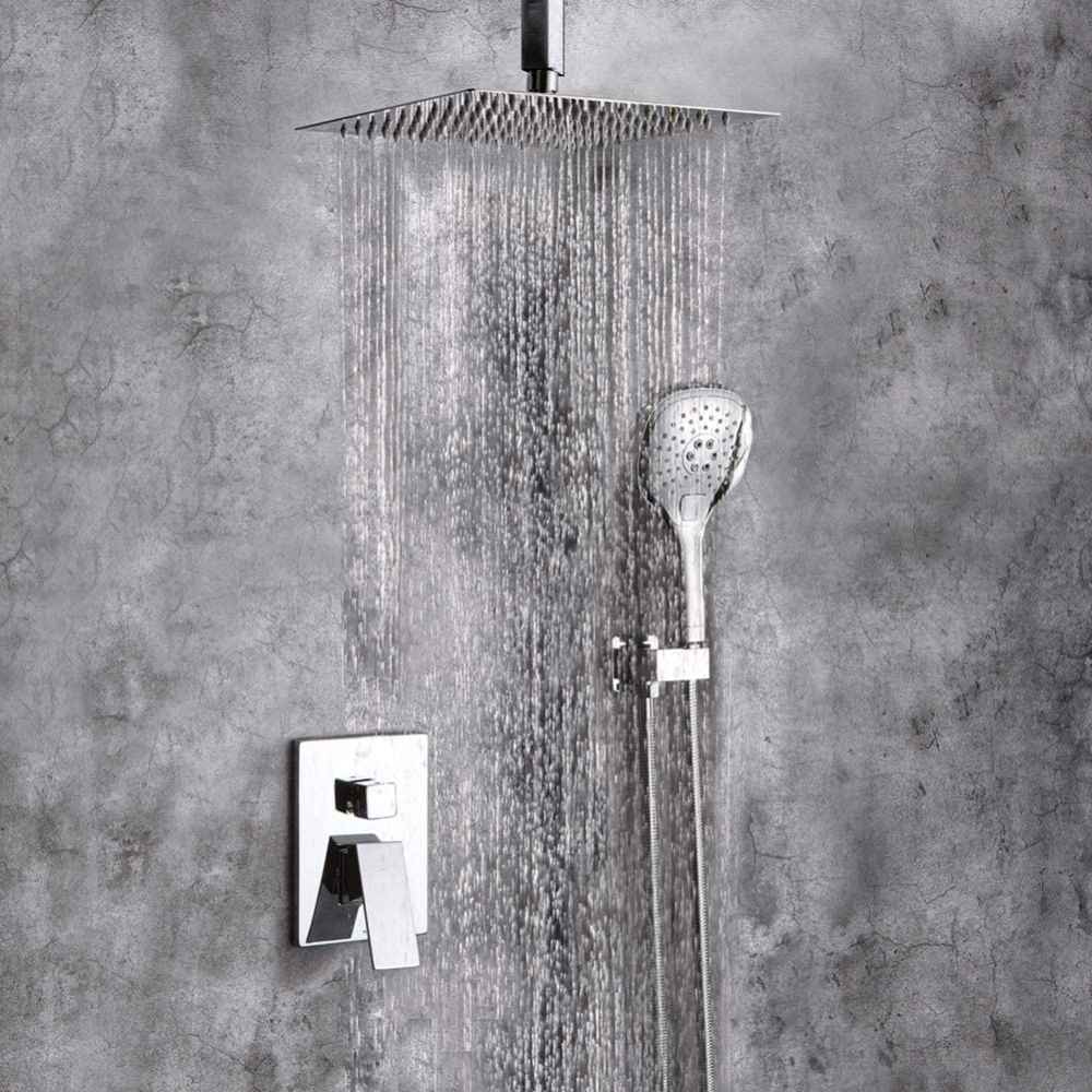 14.5-in. x 10-in. Shower Kit Chrome Stainless Steel CUPC