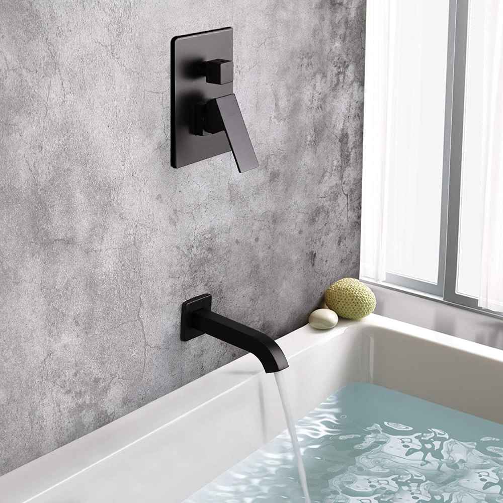 12.04-in. x 6.77-in. Shower Kit Black Stainless Steel