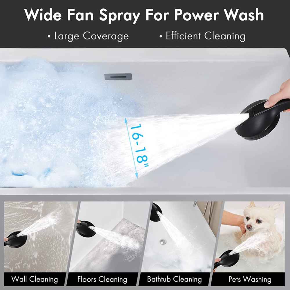Matte Black Wall Mount Stainless Steel Round Shower Head