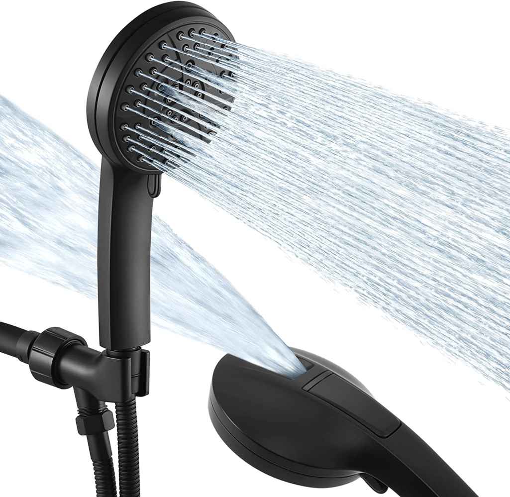 Matte Black Wall Mount  Stainless Steel Round Shower Head