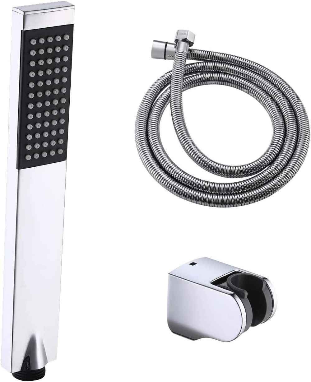Polished Chrome Wall Mount  Brass Rectangle Shower Head