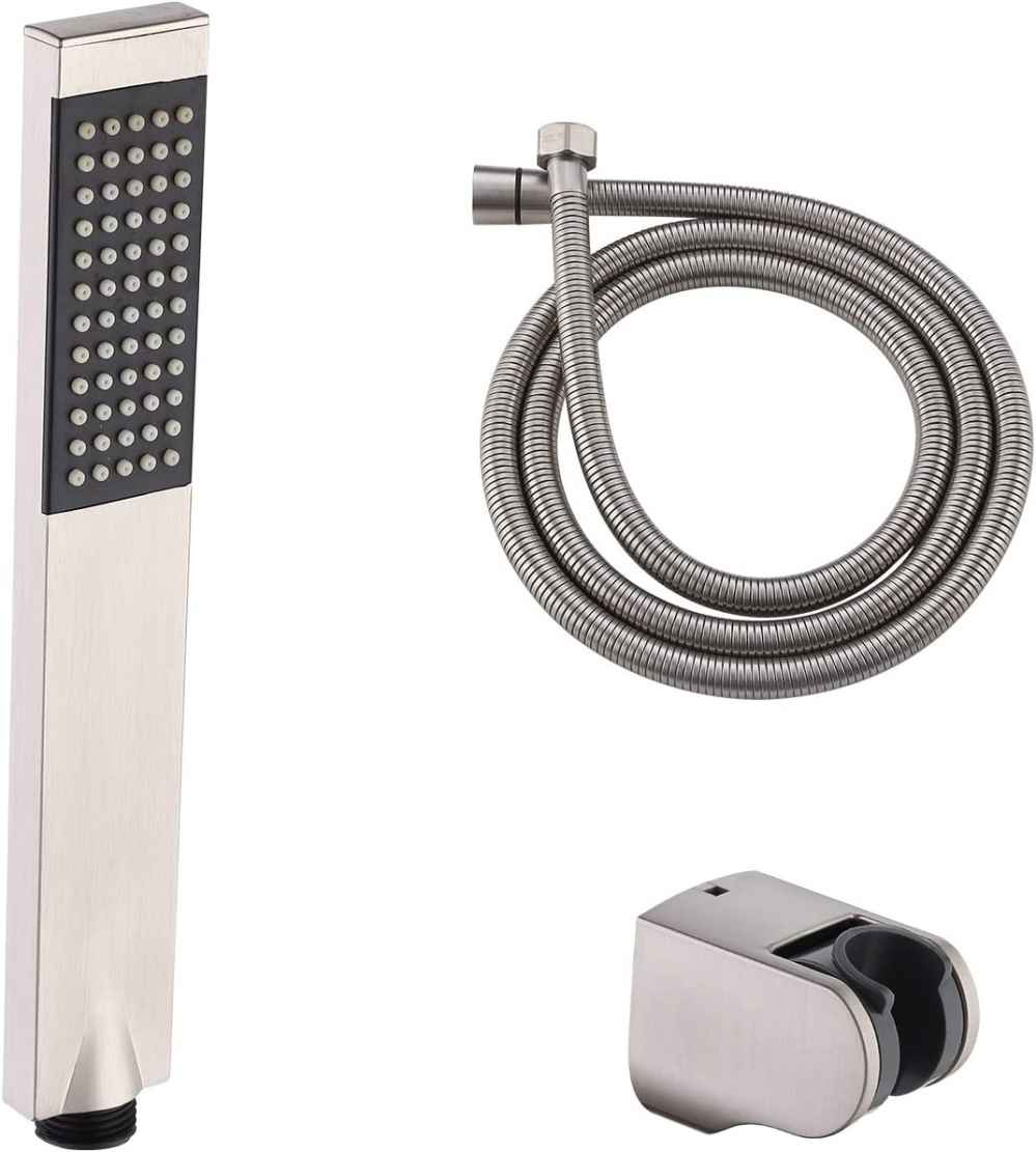 Brushed Nickel Wall Mount  Brass Rectangle Shower Head