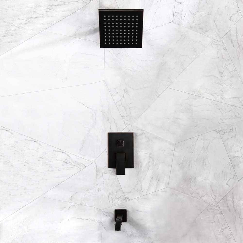 11.79-in. x 6.79-in. Shower Kit Oil Rubbed Bronze Brass CUPC