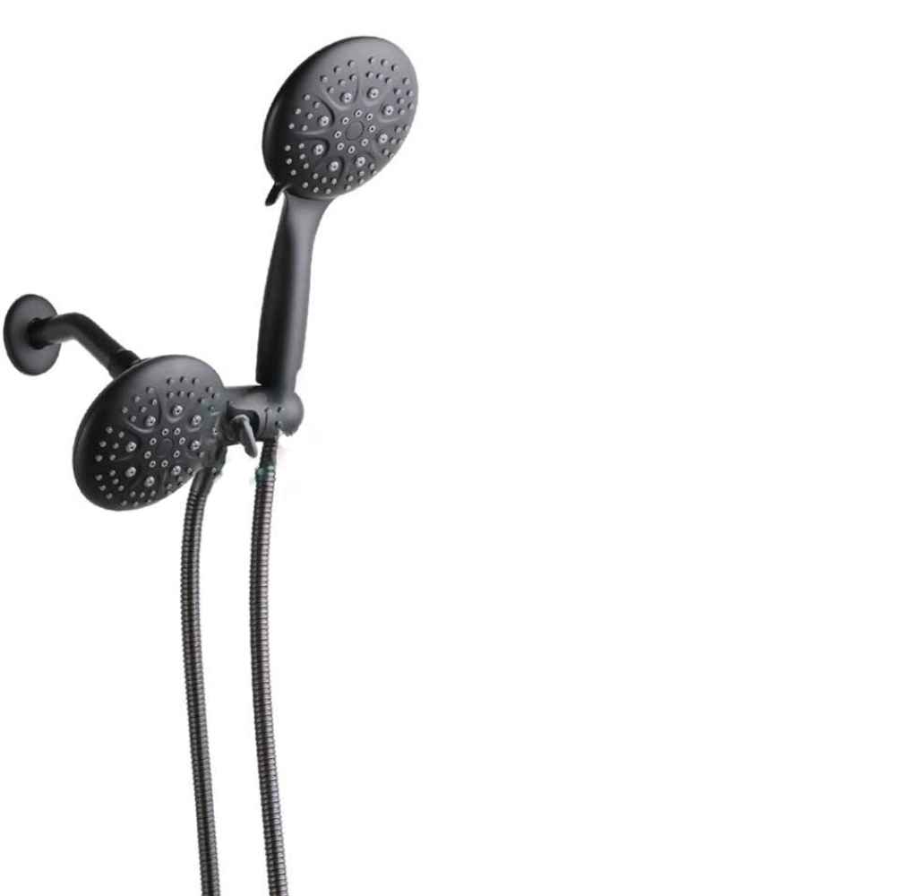 12.16-in. x 6.65-in. Shower Kit Black Stainless Steel CUPC