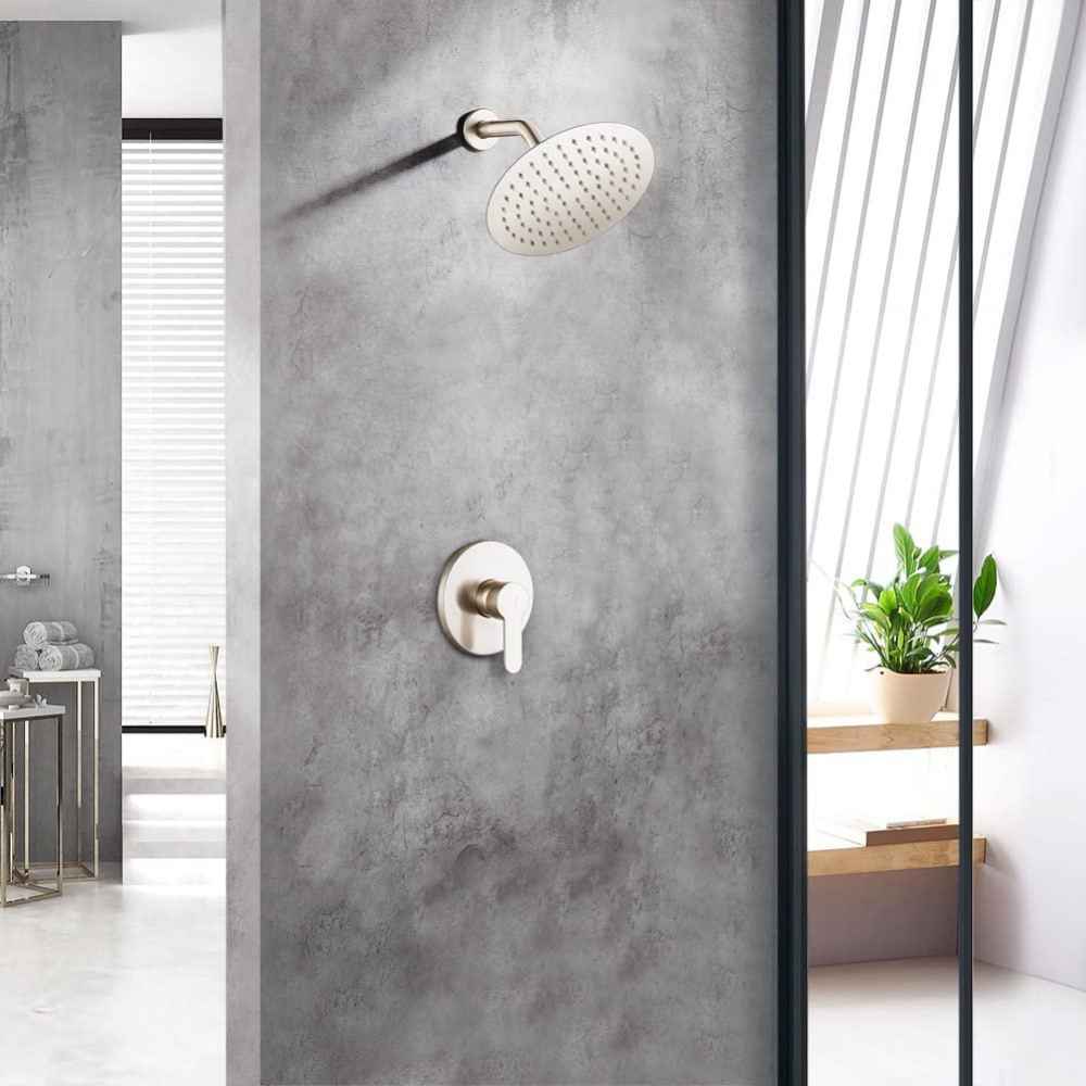 10.6-in. x 3.18-in. Shower Kit Brushed Nickel Stainless Steel CUPC
