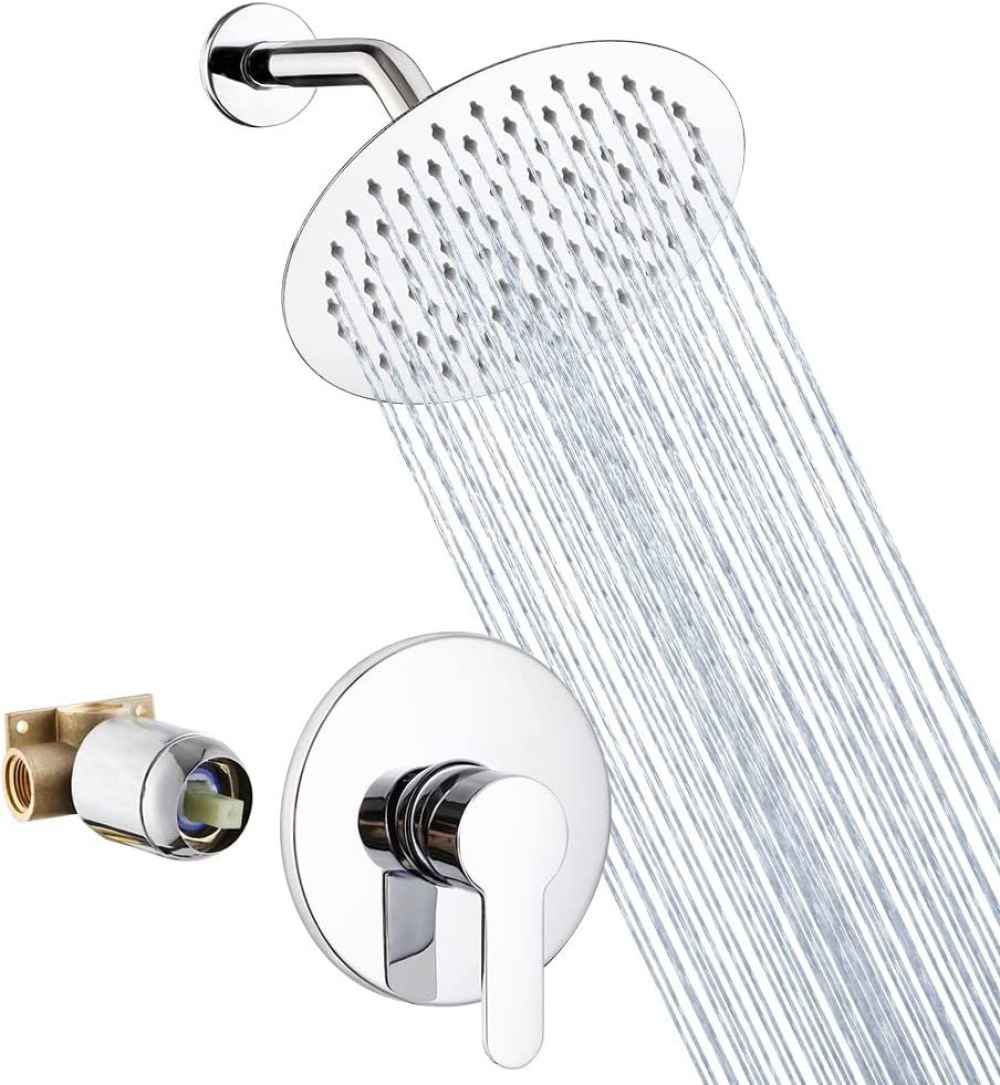 11-in. x 3.18-in. Shower Kit Chrome Stainless Steel CUPC