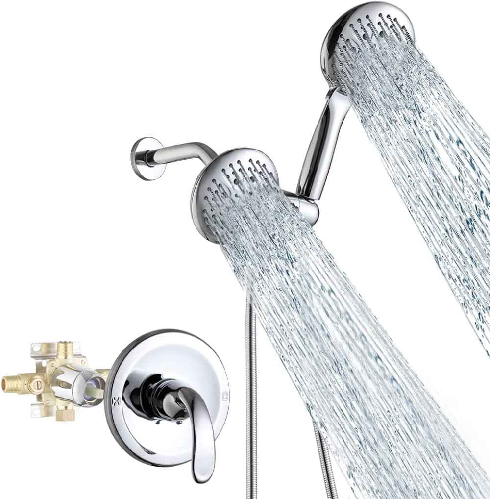 12.12-in. x 6.64-in. Shower Kit Chrome Stainless Steel CUPC