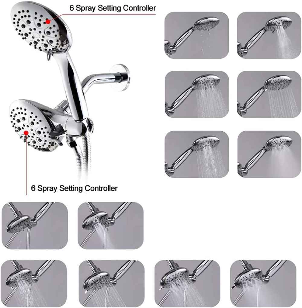 12.12-in. x 6.64-in. Shower Kit Chrome Stainless Steel CUPC