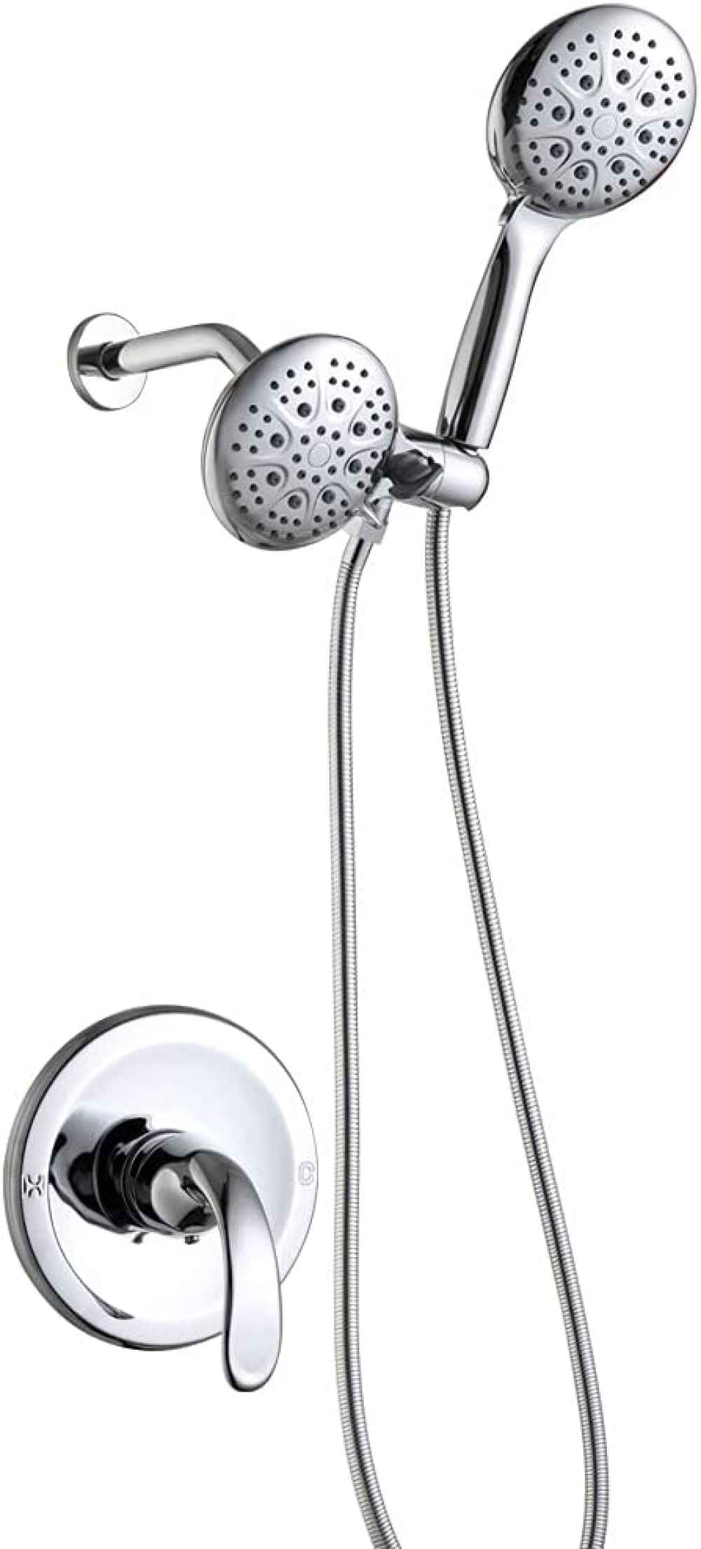 12.12-in. x 6.64-in. Shower Kit Chrome Stainless Steel CUPC