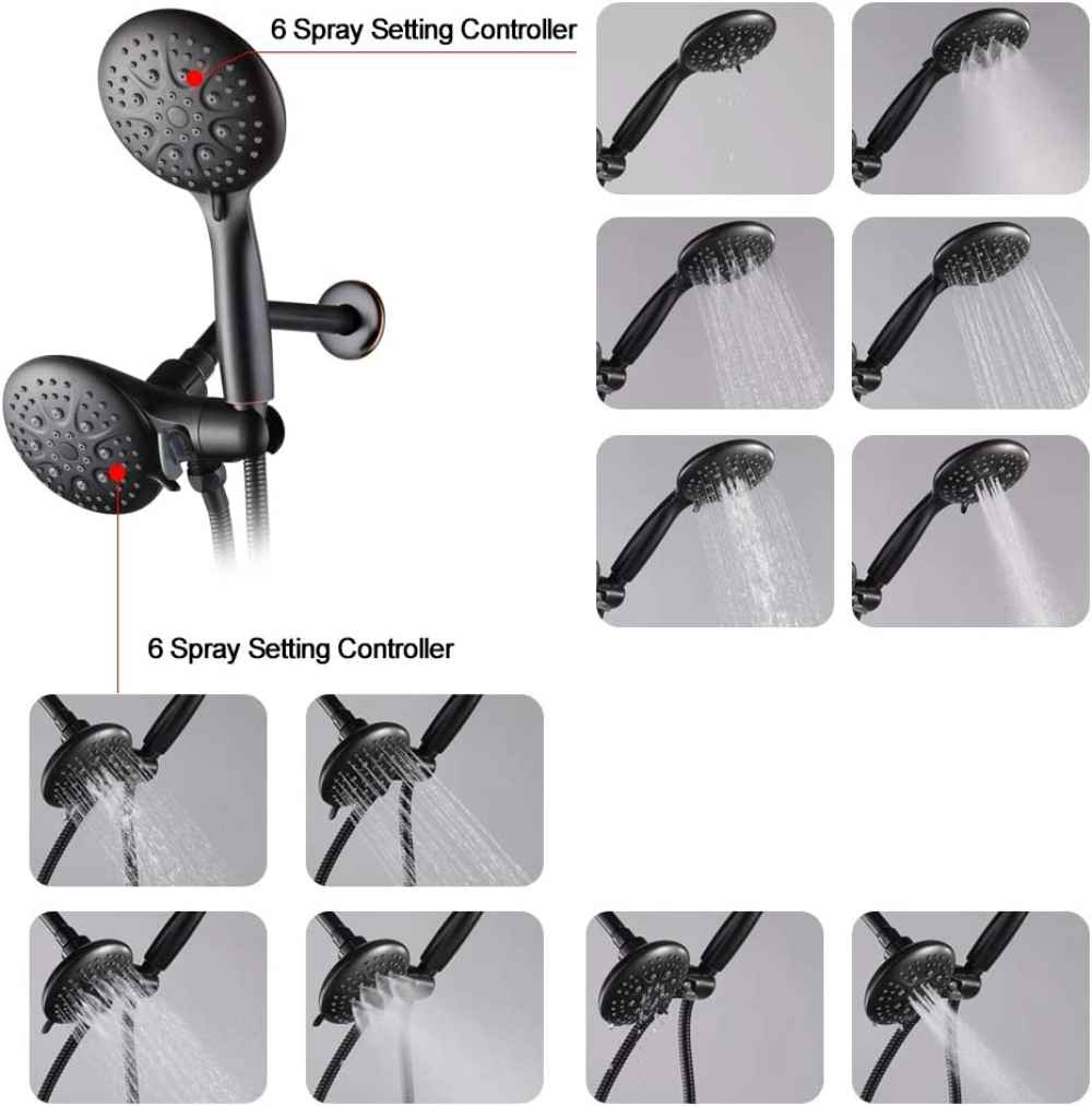 12.16-in. x 6.72-in. Shower Kit Oil Rubbed Bronze Stainless Steel CUPC