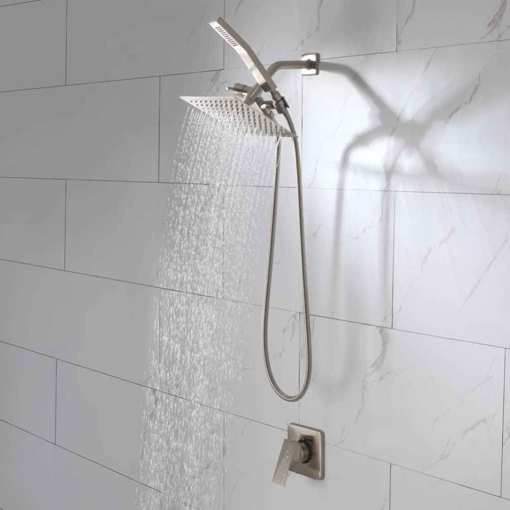 11.64-in. x 5.55-in. Shower Kit Brushed Nickel Stainless Steel