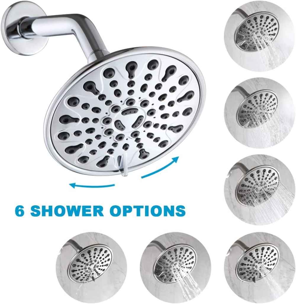 12.01-in. x 6.6-in. Shower Kit Chrome Stainless Steel