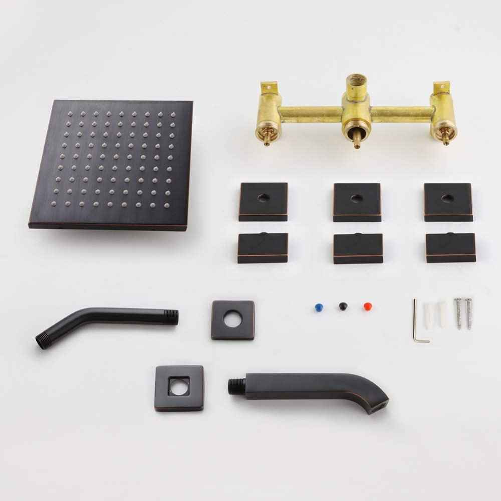 12.29-in. x 6.7-in. Shower Kit Oil Rubbed Bronze Stainless Steel