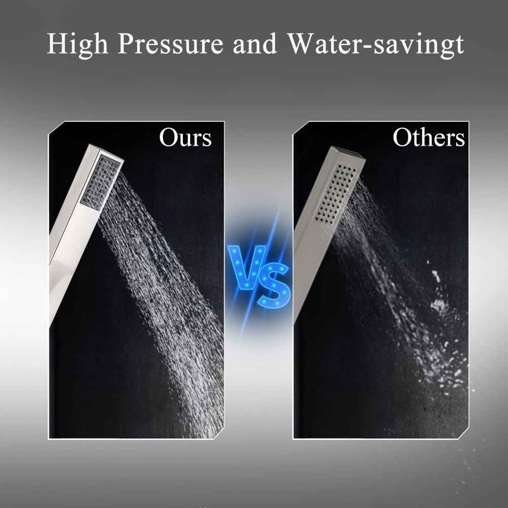 1 Hole Brushed Bathtub Shower Faucet Brushed Nickel Brass