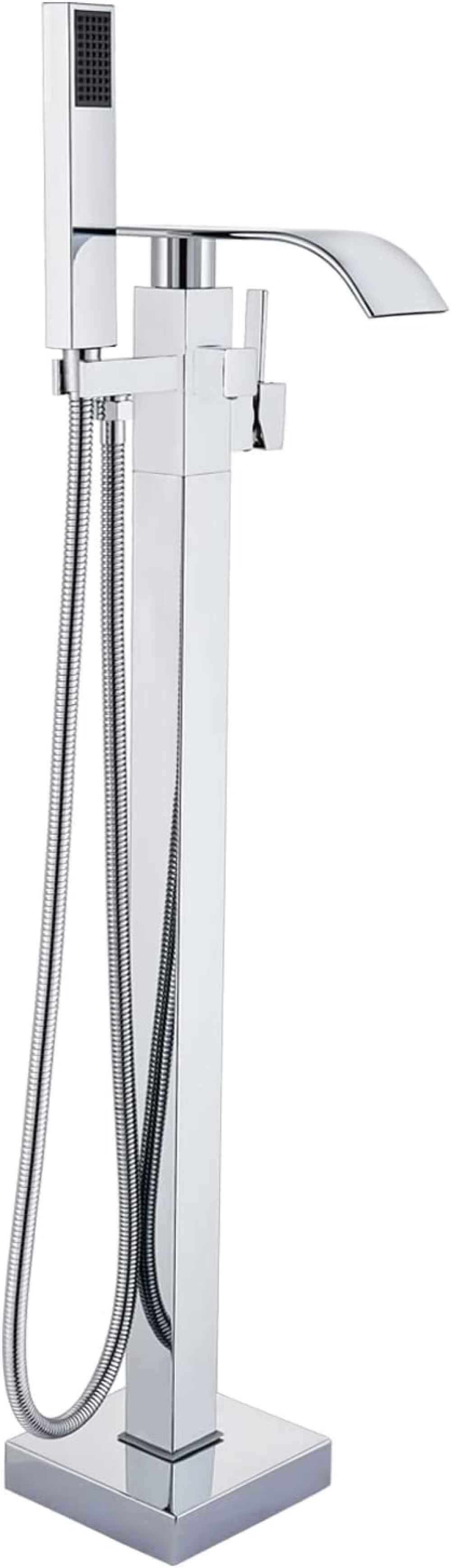 1 Hole  Chrome Bathtub Shower Faucet Chrome Stainless Steel