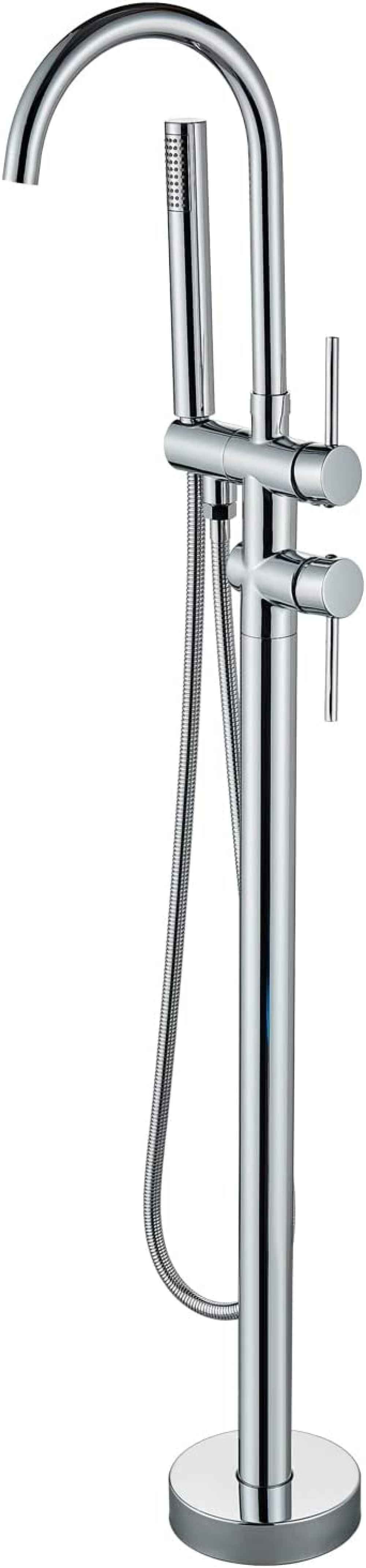 1 Hole  Chrome Bathtub Shower Faucet Chrome Brass