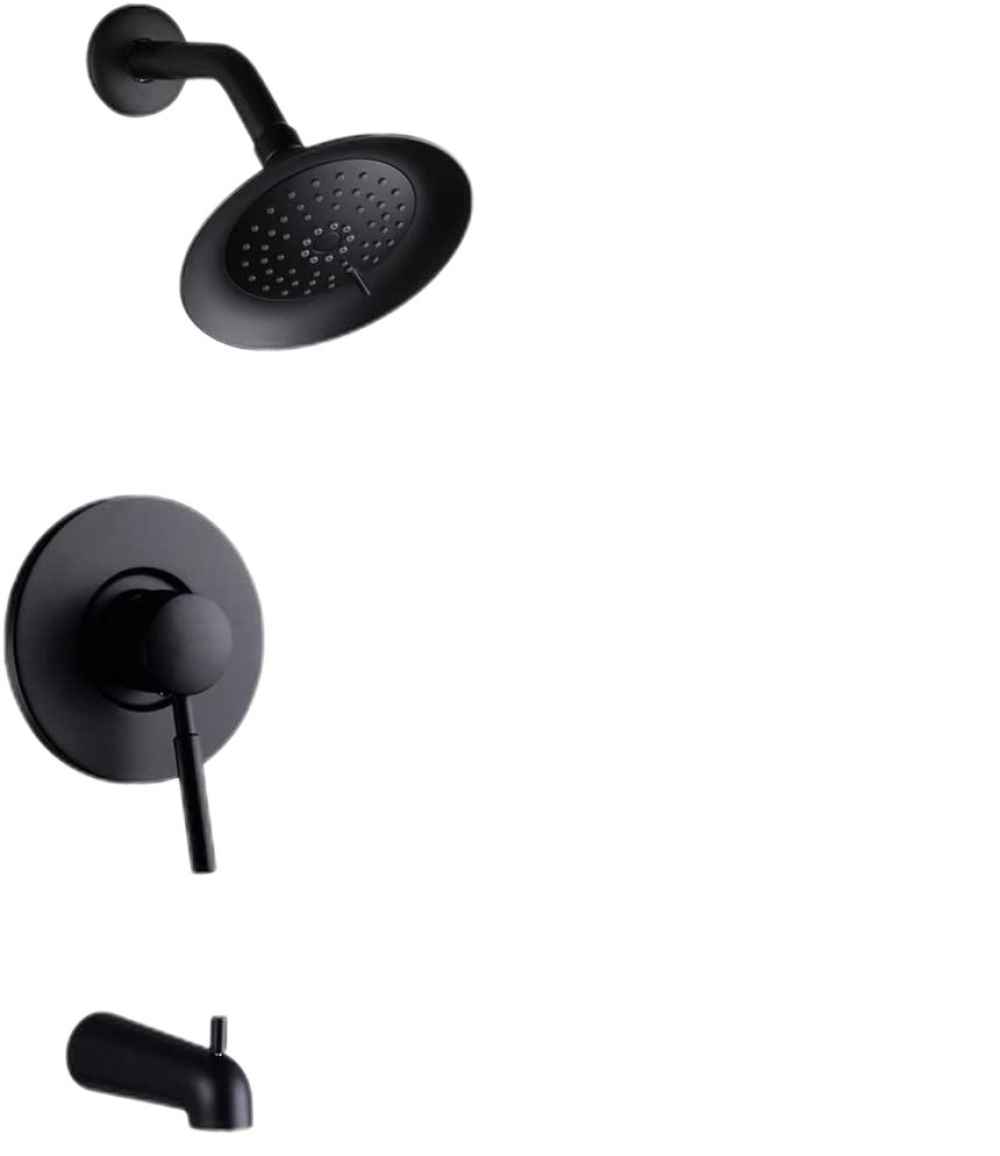 12.08-in. x 6.81-in. Shower Kit Black Brass