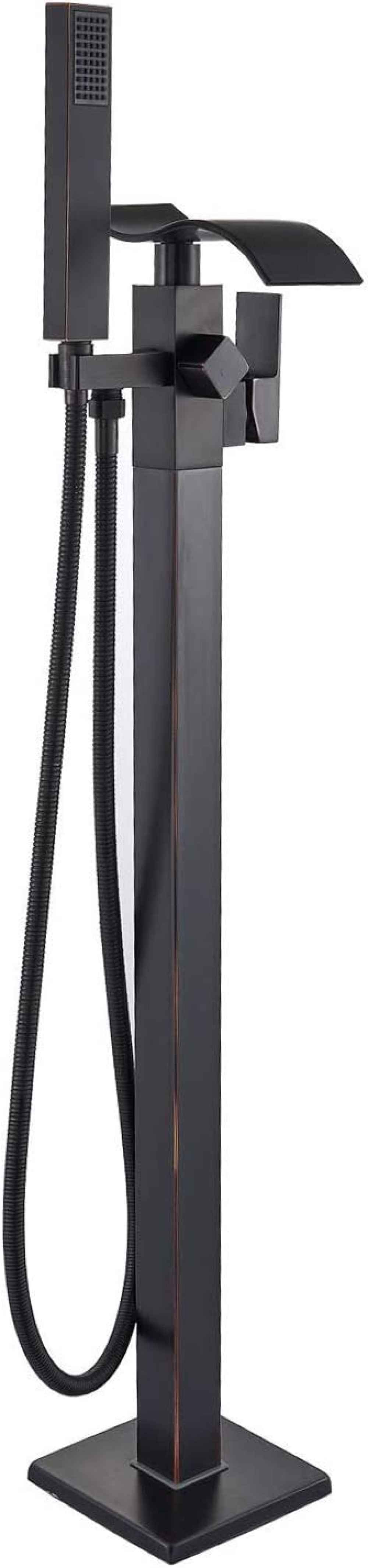 1 Hole  Oil Rubbed Bathtub Shower Faucet Oil Rubbed Bronze Brass-Ceramic
